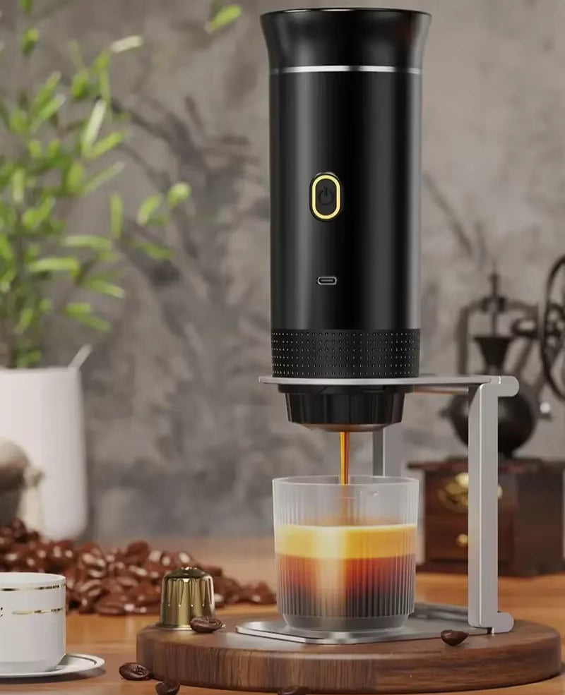 Wireless Electric Portable Espresso Coffee Machine for Car & Home Camping Coffee Maker 3-In-1 Capsule Powder Travel Coffee Maker